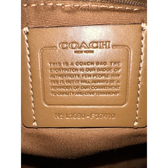 COACH F37410 Billy Brown Backpack Leather Gold Hardware Drawstring Backpack Bag - Picture 8 of 16